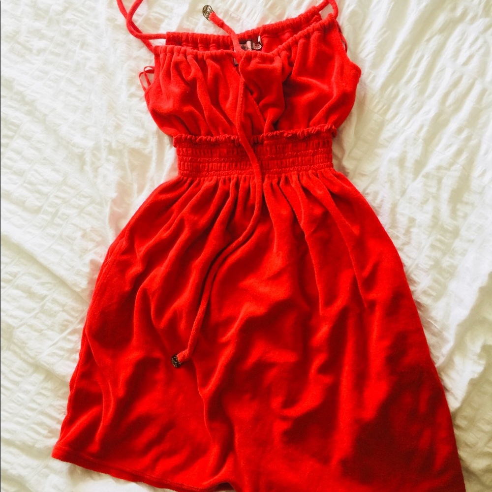 Juicy Couture red towel dress S